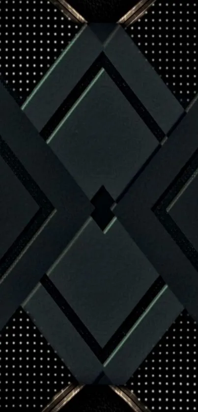 Dark geometric abstract wallpaper design.