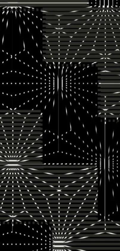 Abstract black geometric pattern wallpaper for phone.