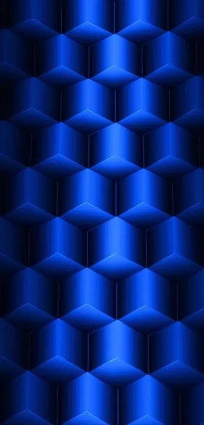 Geometric blue 3D mobile wallpaper with a modern pattern.