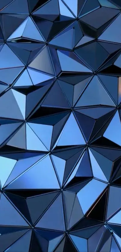 Geometric blue abstract pattern wallpaper.