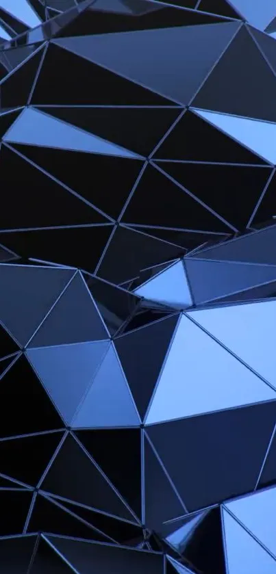 Geometric abstract blue design wallpaper.