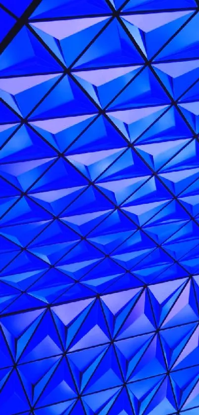 Geometric blue abstract wallpaper with modern design.