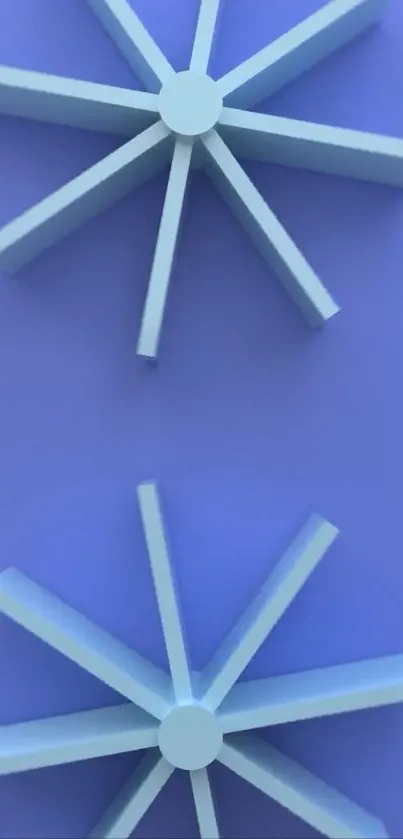 Abstract geometric blue star wallpaper design.