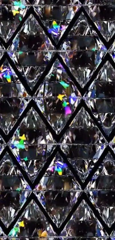 Geometric crystal pattern with holographic effects.