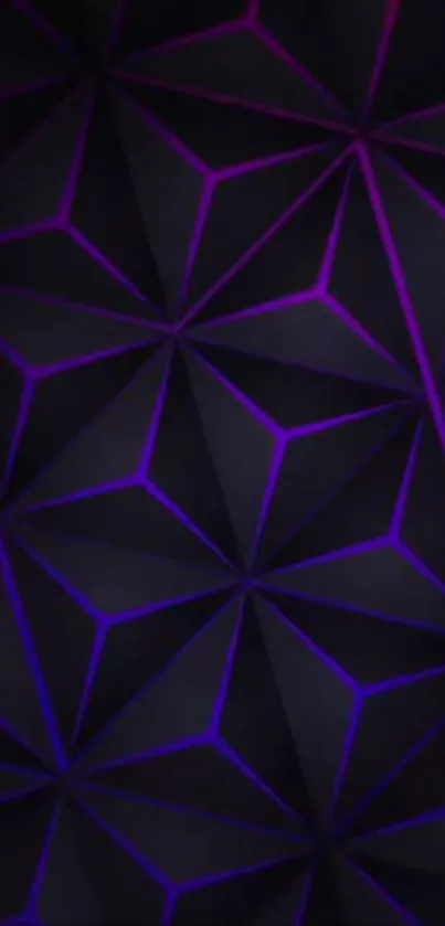 Dark geometric pattern with purple highlights.