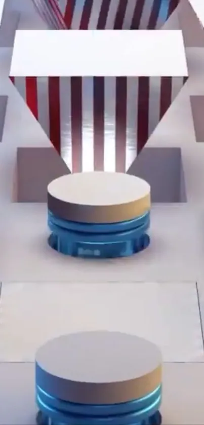 Futuristic geometric design with abstract shapes.