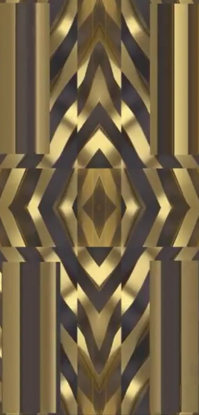 Gold geometric abstract wallpaper design.