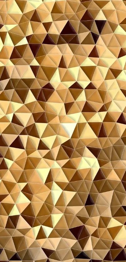 Geometric wallpaper with a gold triangle pattern design.