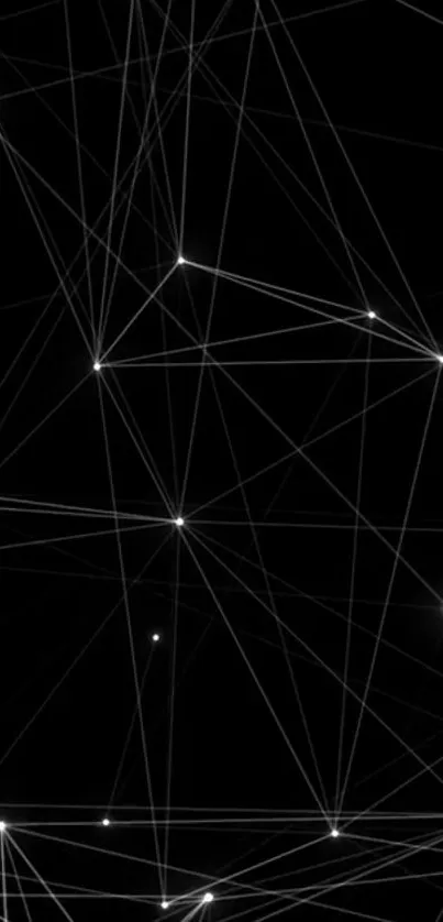 Abstract wallpaper with geometric lines on black background.