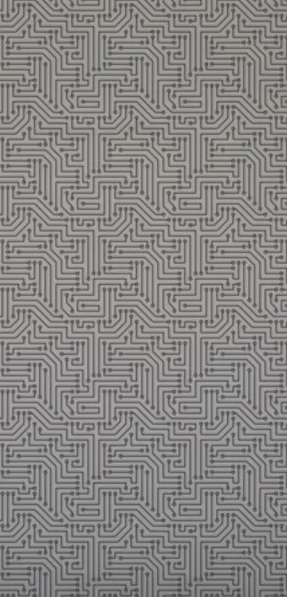 Geometric maze pattern in gray tones as phone wallpaper.