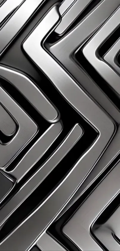 Geometric metallic abstract design wallpaper for phones.