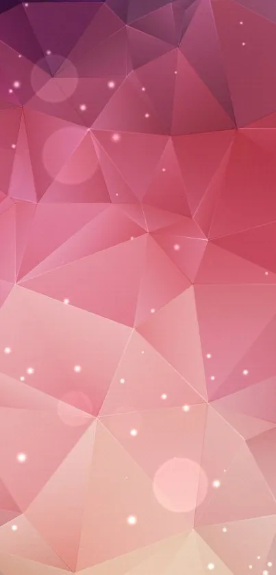 Geometric pink abstract mobile wallpaper with vibrant patterns.