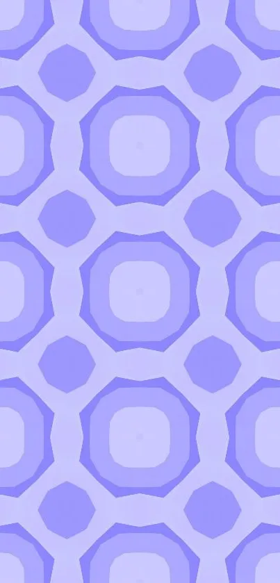 Purple geometric wallpaper with hexagonal pattern.