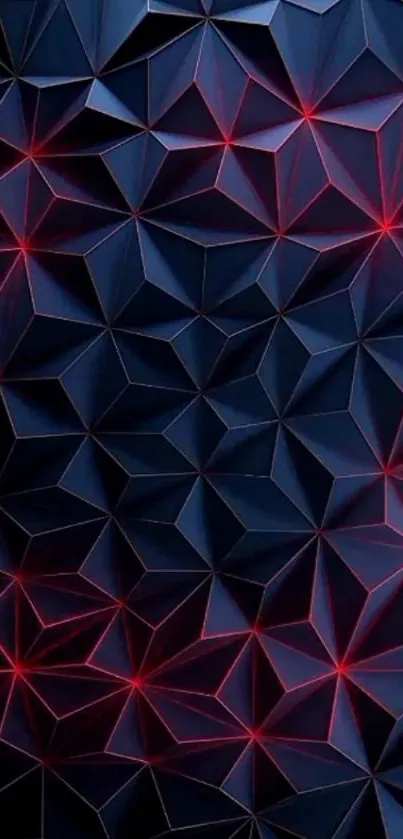 Geometric mobile wallpaper with red and black design.