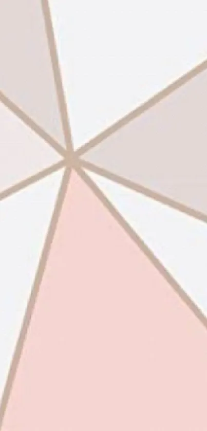 Geometric rose gold wallpaper with triangles.