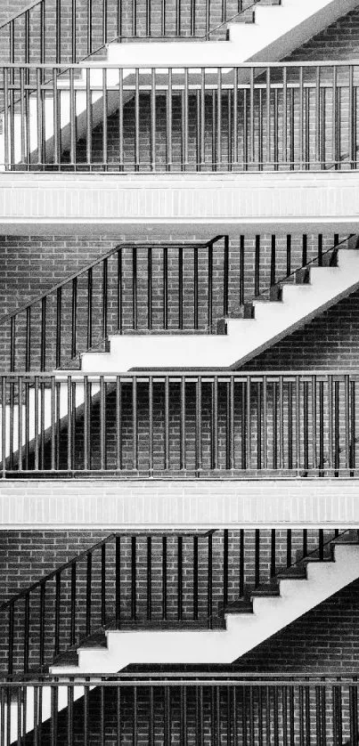 Brick staircase wallpaper showcasing modern design.