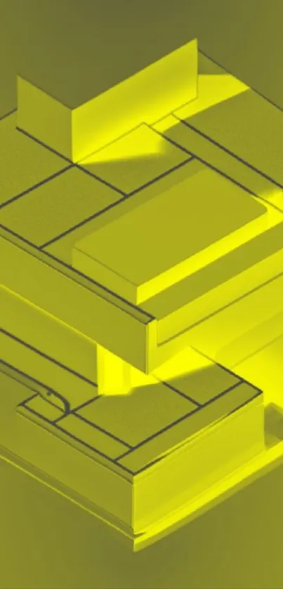 Geometric yellow abstract wallpaper design.