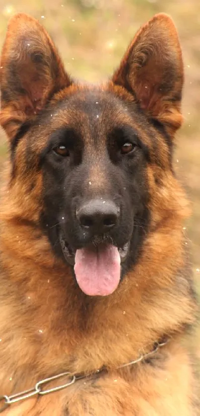 Majestic German Shepherd wallpaper for phones.