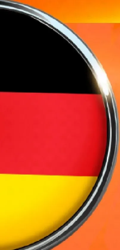 Germany flag with plane on orange sky wallpaper.