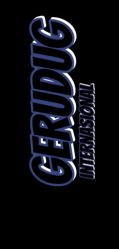 GERUDUG International text on black background mobile wallpaper.