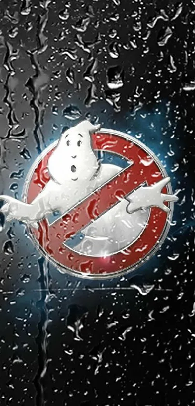 Ghostbusters logo on dark background wallpaper.