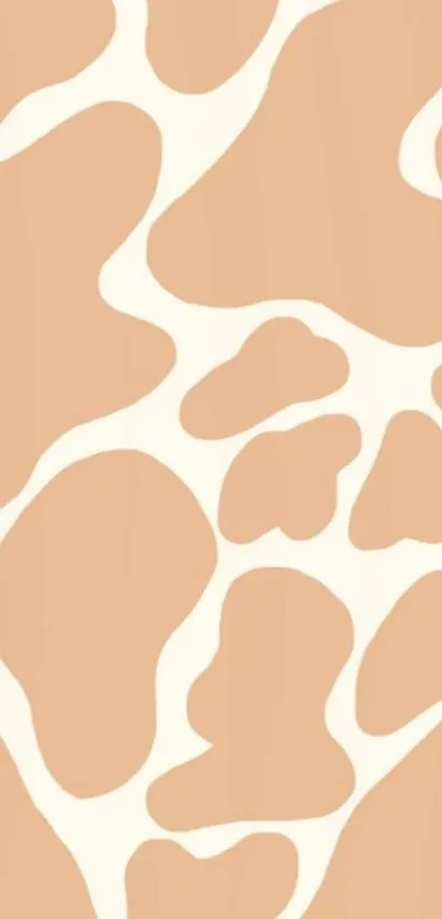 Giraffe print mobile wallpaper with tan and white colors.