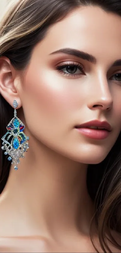 Elegant portrait of woman with stunning jewelry.