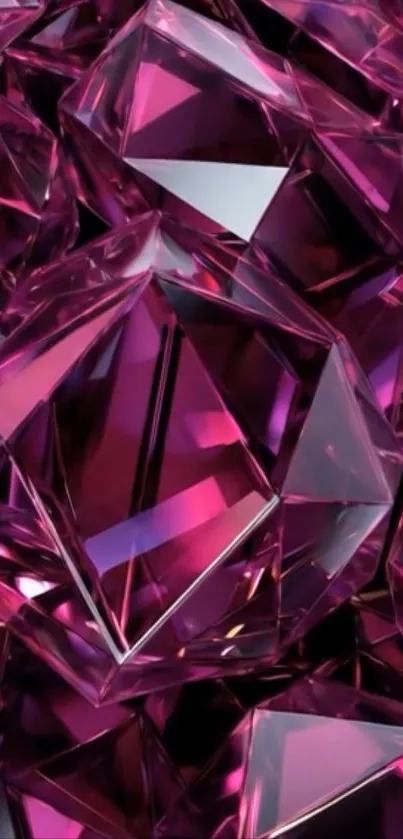 Shimmering purple gemstones in a luxurious wallpaper design.