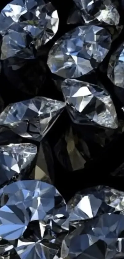 High-resolution wallpaper with sparkling diamonds.