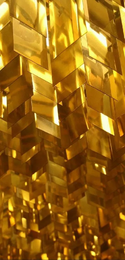 Golden geometric abstract pattern luxury wallpaper.