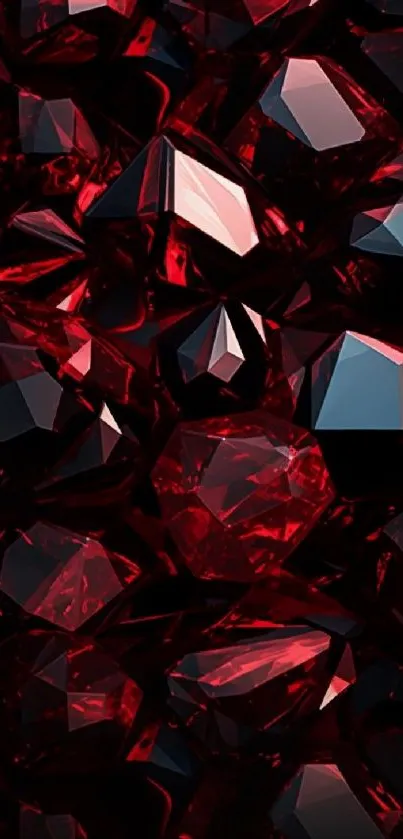 Bright red gemstones create a luxurious wallpaper design.