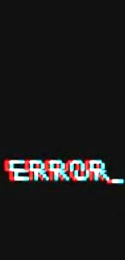 Glitch error text on black background wallpaper.