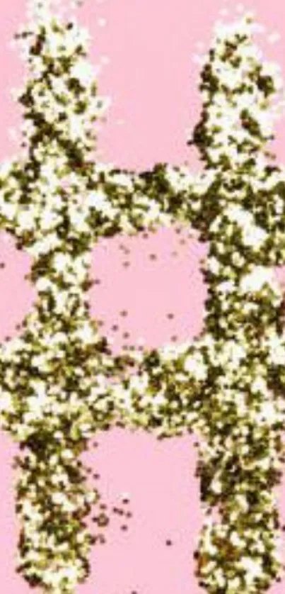 Glittery hashtag on soft pink background wallpaper.