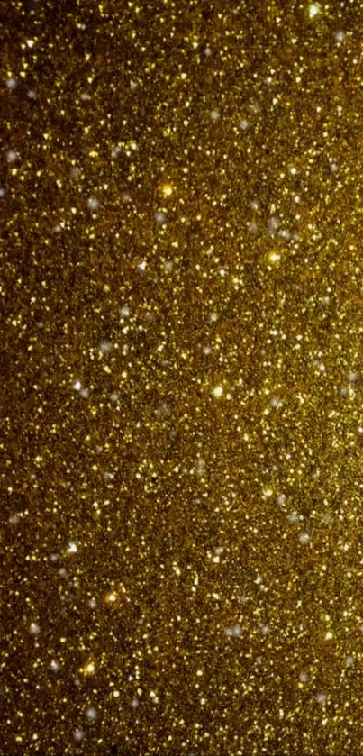 Shimmering gold glitter wallpaper for phones, adding elegance and luxury.