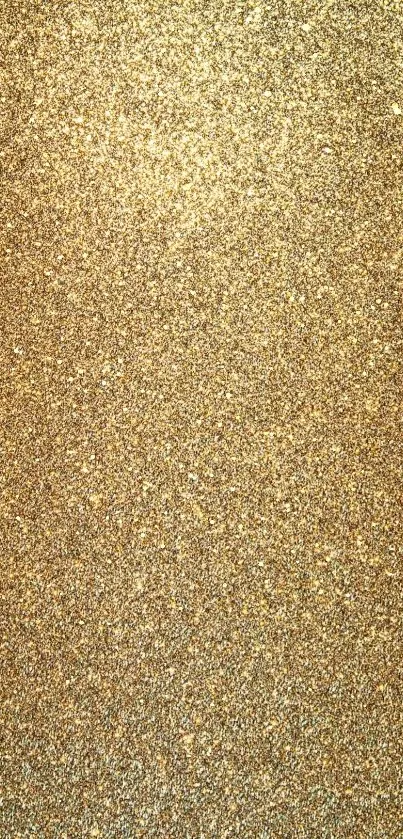 Gold glitter mobile wallpaper with a shimmering texture.