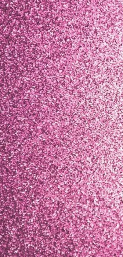 Vibrant pink glitter fills the screen background for a stylish, sparkling phone display.