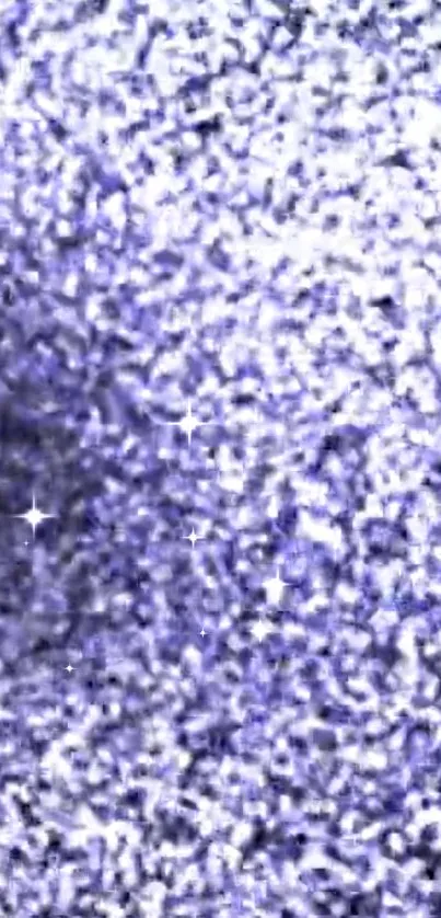 Glittery purple phone wallpaper with twinkling stars and a shimmering effect.