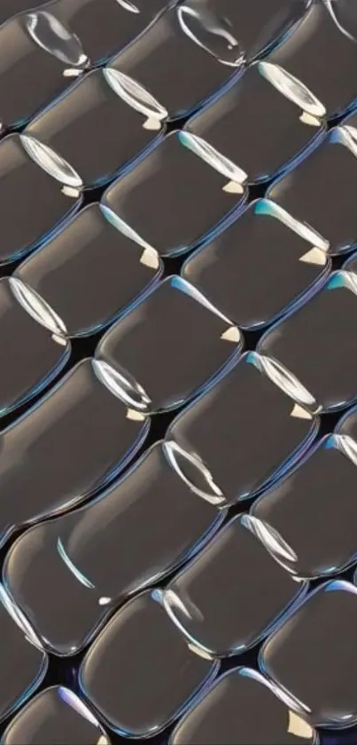 Glossy geometric tiles in abstract mobile wallpaper.