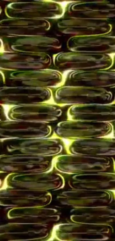 Abstract glowing pattern wallpaper with fluid shapes.
