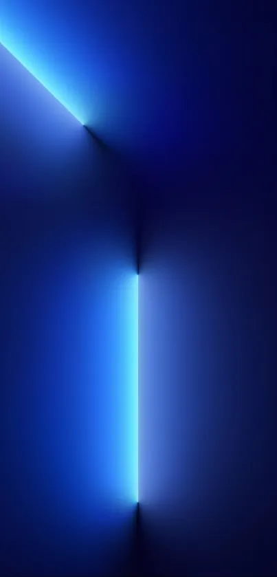 Abstract glowing blue light mobile wallpaper for a sleek look.