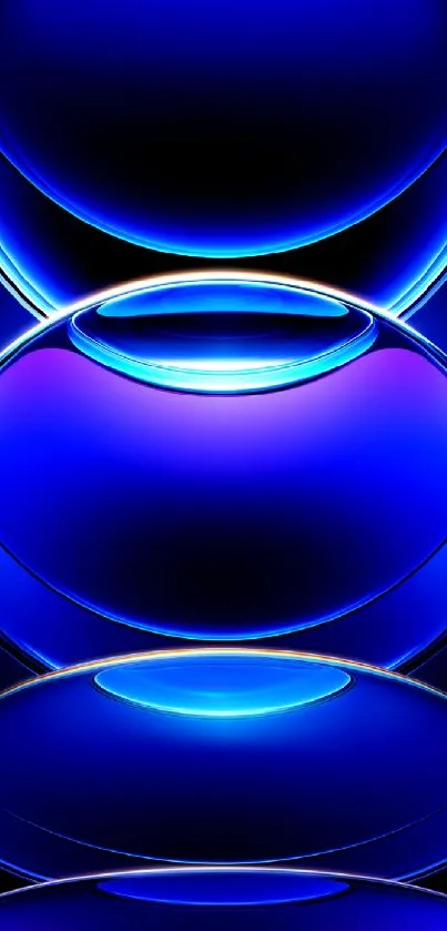 Mobile wallpaper featuring a glowing blue orb design.