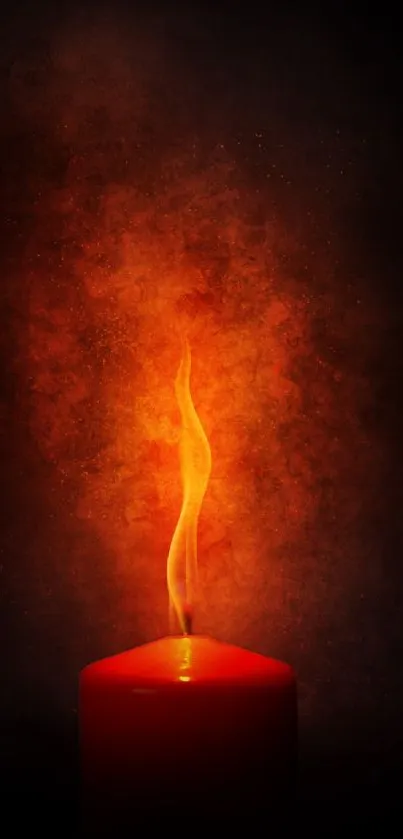 Glowing Candle Flame Wallpaper - free download