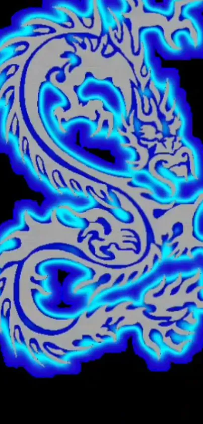 Glow-in-the-dark dragon design on black background, perfect for mobile phones.