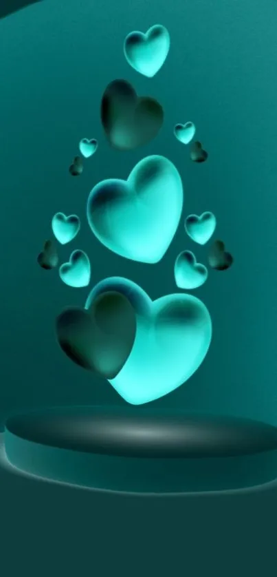 Glowing teal heart burst on a dark backdrop.