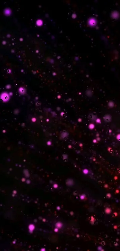 Mobile wallpaper with glowing purple patterns on a dark background.