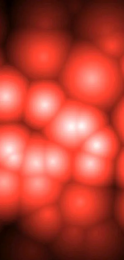 Abstract glowing red bubble mobile wallpaper.