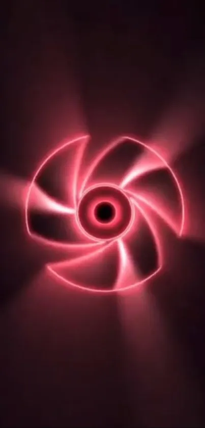 Mobile wallpaper with a glowing red spiral design on a dark background.