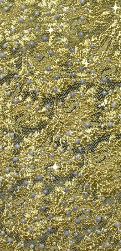 Luxurious gold brocade pattern with intricate textures for mobile wallpaper.