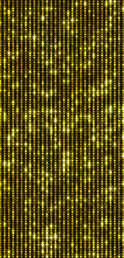 Gold grid with dynamic glowing pattern on mobile wallpaper.