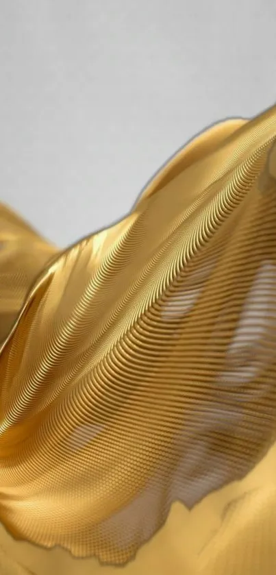 Abstract golden wallpaper with wavy, smooth textures enhancing mobile design.